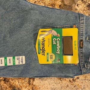 Wrangler Men's Blue Slim Fit Jeans Cowboy Cut